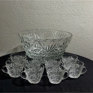 9 Piece Punch bowl set